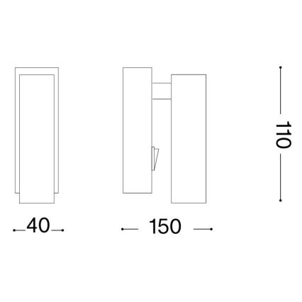 Ideal Lux - LED Nástěnné bodové svítidlo PAGE LED/3W/230V CRI 90 černá