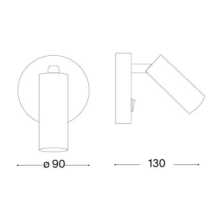 Ideal Lux - LED Nástěnné bodové svítidlo PAGE LED/3W/230V CRI 90 černá