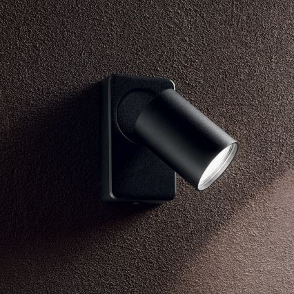 Ideal Lux - LED Nástěnné bodové svítidlo RUDY 1xGU10/7W/230V CRI 90 černá