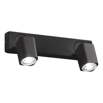 Ideal Lux - LED Nástěnné bodové svítidlo RUDY 2xGU10/7W/230V CRI 90 černá