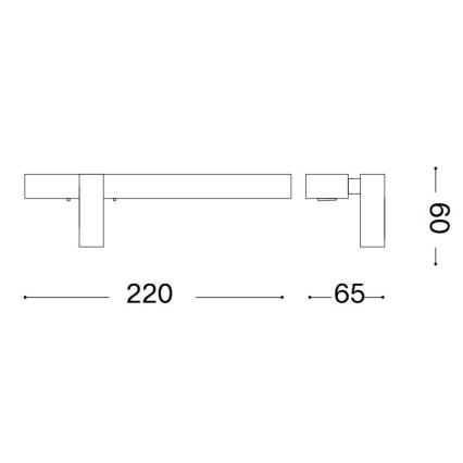 Ideal Lux - LED Nástěnné svítidlo BONNE 2xLED/6,5W/230V CRI 90 matný chrom