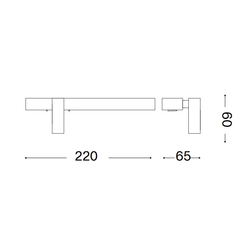 Ideal Lux - LED Nástěnné svítidlo BONNE LED/6,5W/230V CRI 90 matný chrom