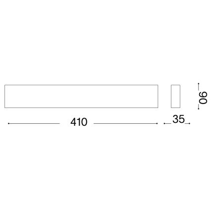 Ideal Lux - LED Nástěnné svítidlo DELTA LED/14W/230V 4000K 41 cm CRI 90 bílá