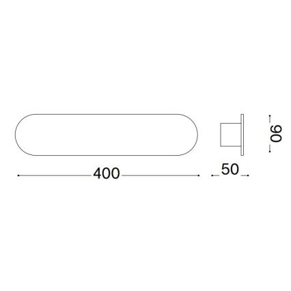 Ideal Lux - LED Nástěnné svítidlo ECHO LED/20W/230V 40 cm CRI 90 černá