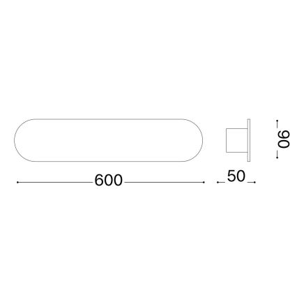 Ideal Lux - LED Nástěnné svítidlo ECHO LED/30W/230V 60 cm CRI 90 mosaz