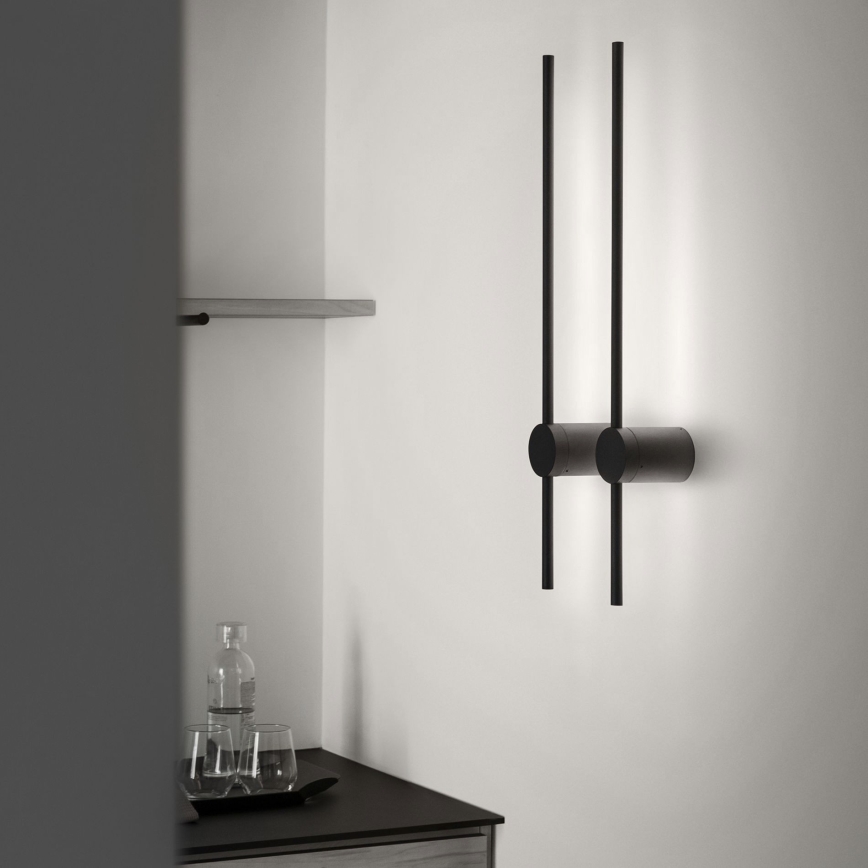 Ideal Lux - LED Nástěnné svítidlo ESSENCE LED/12W/230V 4000K 70 cm CRI 90 černá