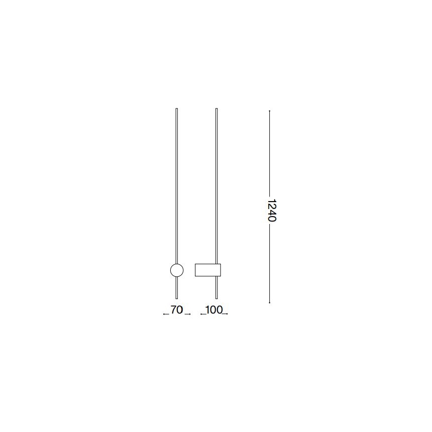 Ideal Lux - LED Nástěnné svítidlo ESSENCE LED/19W/230V 3000K 124 cm CRI 90 bílá