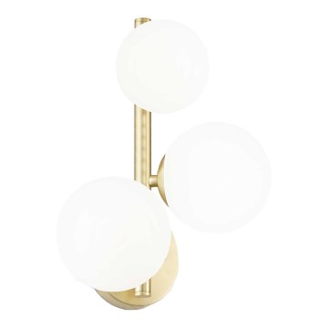 Ideal Lux - LED Nástěnné svítidlo PERLAGE 3xG9/3W/230V zlatá/bílá
