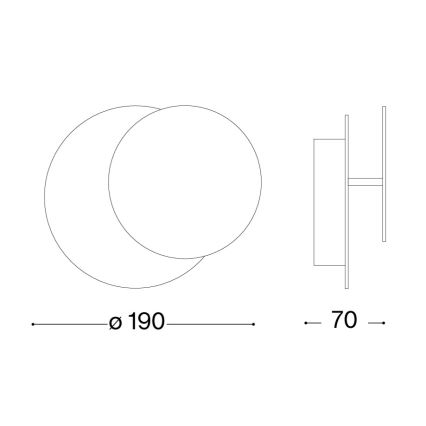 Ideal Lux - LED Nástěnné svítidlo TICK LED/7,5W/230V zlatá