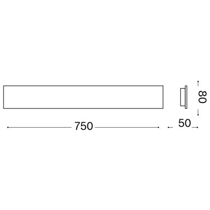 Ideal Lux - LED Nástěnné svítidlo ZIG ZAG LED/30W/230V 75 cm CRI 90 bílá