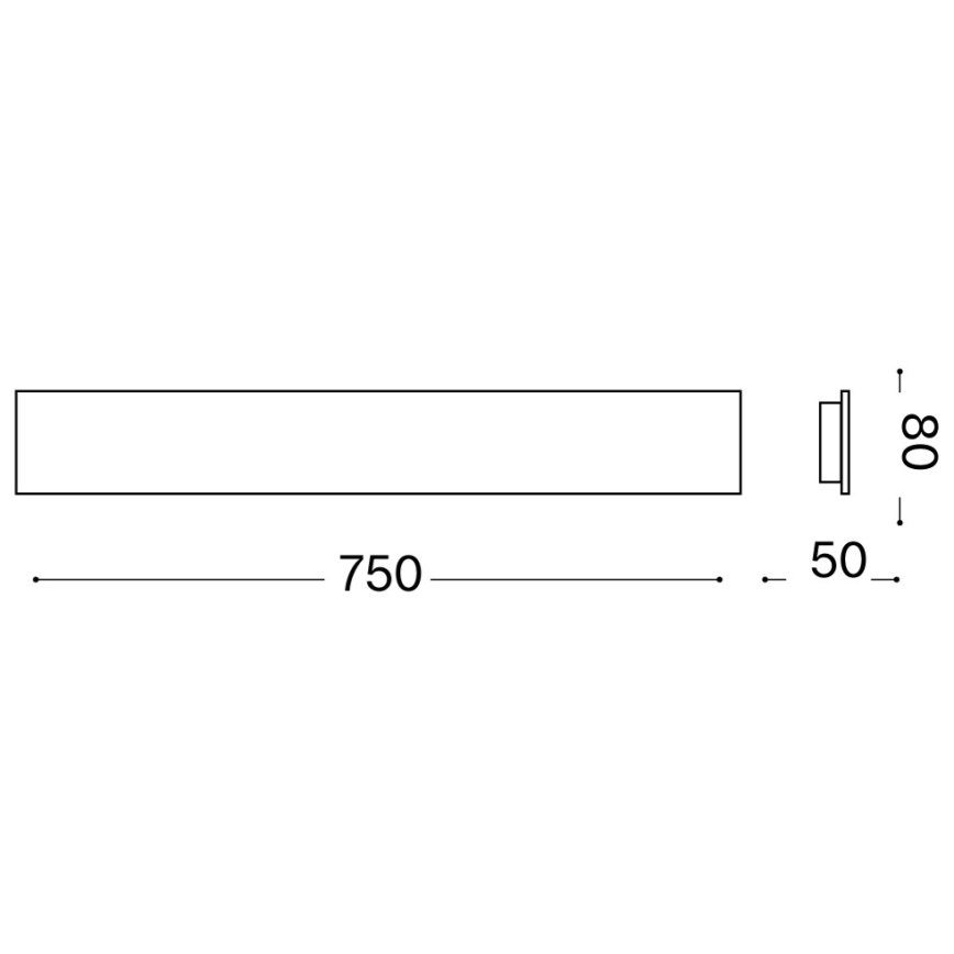 Ideal Lux - LED Nástěnné svítidlo ZIG ZAG LED/30W/230V 75 cm CRI 90 bílá