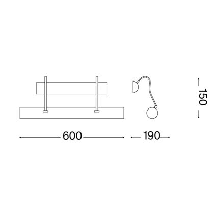 Ideal Lux - LED Obrazové svítidlo 4xG9/3W/230V bronzová