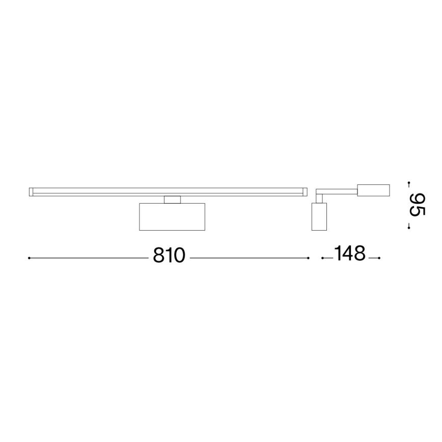 Ideal Lux - LED Obrazové svítidlo ALMA LED/18W/230V 81 cm CRI 90 zlatá