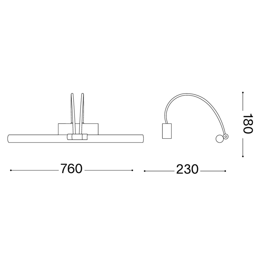 Ideal Lux - LED Obrazové svítidlo BOW LED/8W/230V lesklý chrom