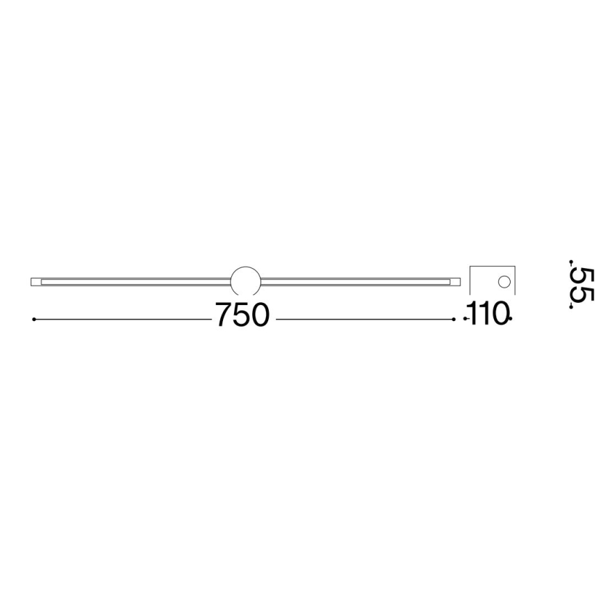 Ideal Lux - LED Obrazové svítidlo FILO LED/13W/230V 75 cm CRI 90 černá