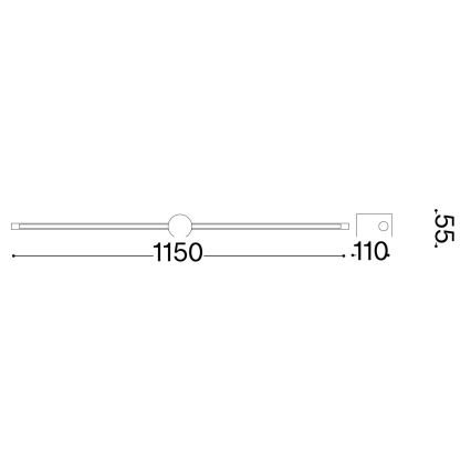 Ideal Lux - LED Obrazové svítidlo FILO LED/16W/230V 115 cm CRI 90 bílá