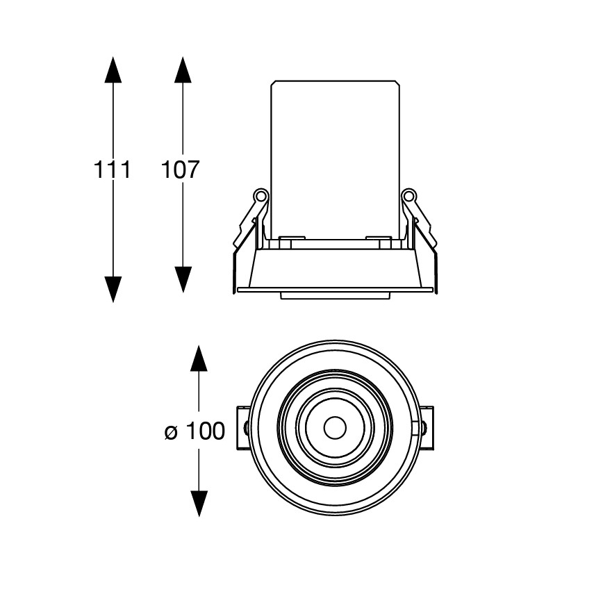 Ideal Lux - LED Podhledové bodové svítidlo NOVA LED/12W/230V 3000K CRI 90 pr. 10 cm černá
