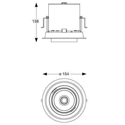 Ideal Lux - LED Podhledové bodové svítidlo NOVA LED/20W/230V 3000K CRI 90 pr. 15,4 cm bílá