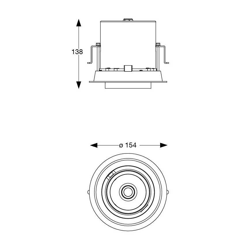 Ideal Lux - LED Podhledové bodové svítidlo NOVA LED/30W/230V 3000K CRI 90 pr. 15,4 cm černá