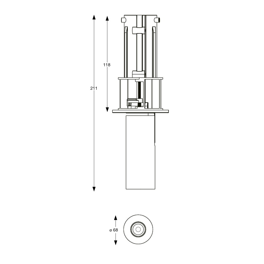 Ideal Lux - LED Podhledové bodové svítidlo NOVA LED/6W/230V 3000K CRI 90 pr. 6,8 cm černá