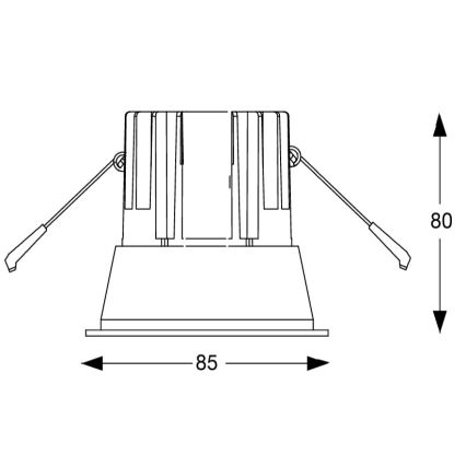 Ideal Lux - LED Podhledové svítidlo GAME TRIM LED/11W/230V 3000K CRI 90 pr. 8,5 cm IP40 bílá