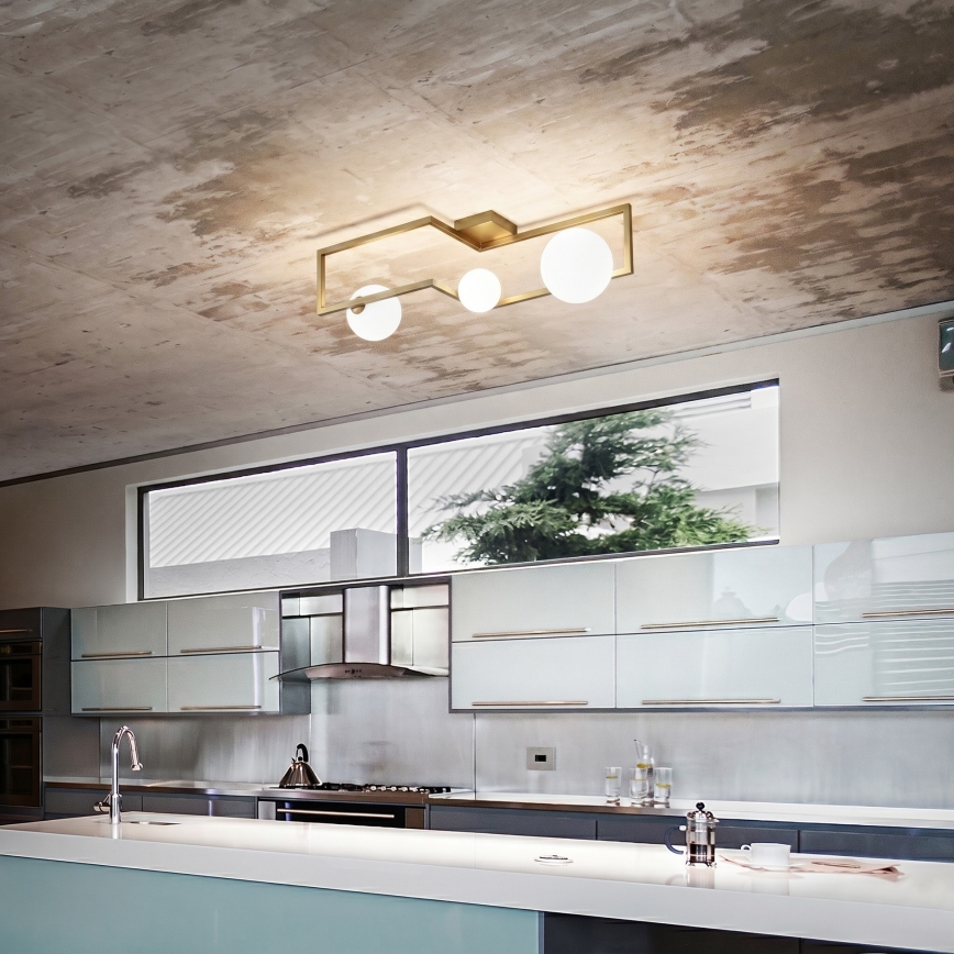 Ideal Lux - LED Přisazený lustr ANGOLO 3xG9/3W/230V mosaz