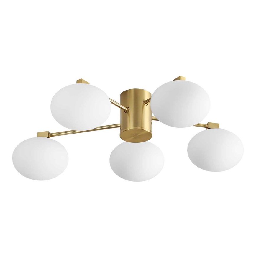 Ideal Lux - LED Přisazený lustr HERMES 5xG9/3W/230V pr. 60 cm zlatá