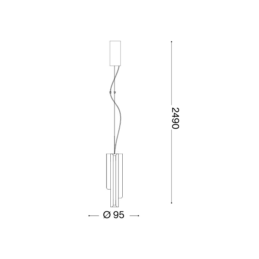 Ideal Lux - LED Stmívatelný lustr na lanku DORICA 3xLED/9W/230V CRI 90 pr. 9,5 cm černá