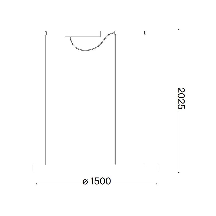 Ideal Lux - LED Stmívatelný lustr na lanku ORACLE SLIM LED/83W/230V 4000K pr. 150 cm CRI 90 bílá