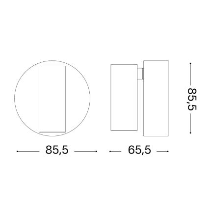 Ideal Lux - LED Stmívatelné dotykové nástěnné bodové svítidlo ELF LED/3W/230V CRI 95 zlatá/černá