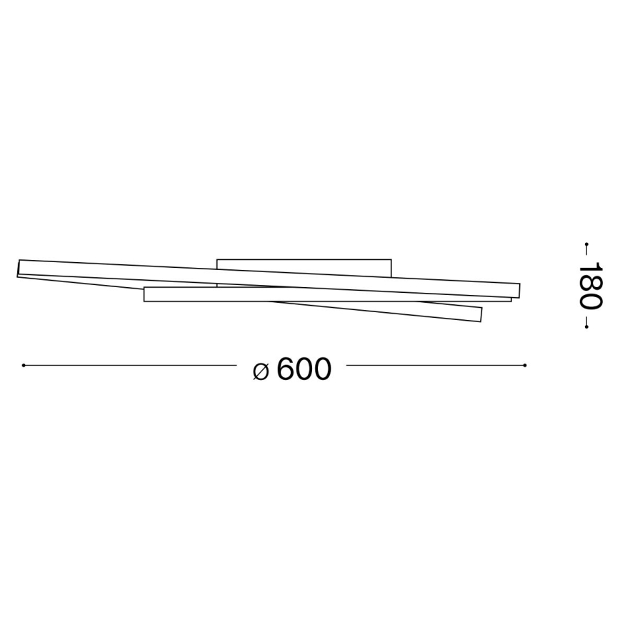Ideal Lux - LED Stmívatelné stropní svítidlo OZ LED/48W/230V pr. 60 cm CRI 90 zlatá