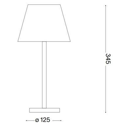 Ideal Lux - LED Stmívatelná dotyková lampa LOLITA LED/2,8W/5V 2200 mAh IP54 černá