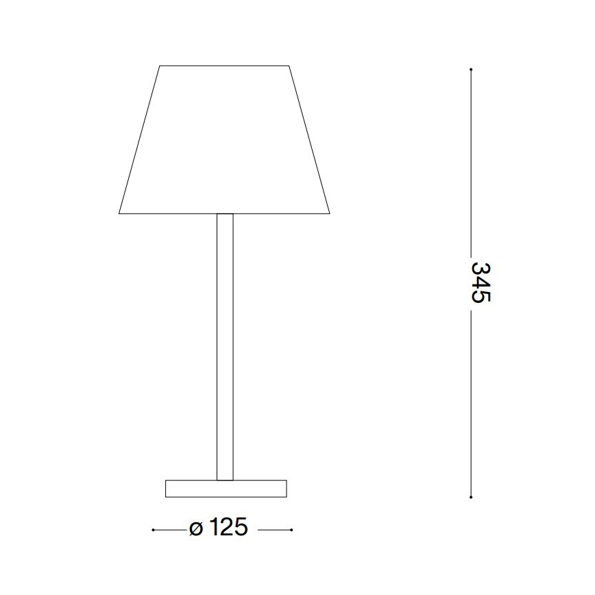 Ideal Lux - LED Stmívatelná dotyková lampa LOLITA LED/2,8W/5V 2200 mAh IP54 černá