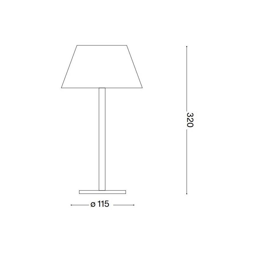 Ideal Lux - LED Stmívatelná dotyková venkovní lampa PURE LED/1,5W/3,7V 2200 mAh CRI 90 IP54 černá