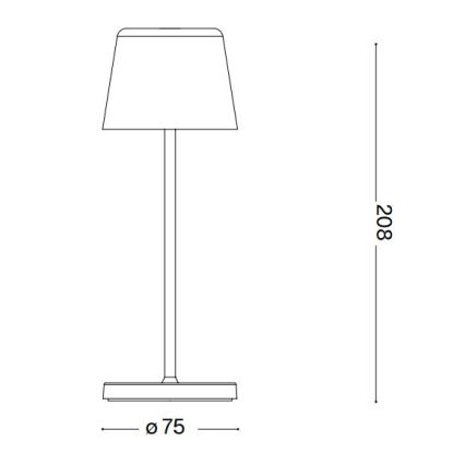 Ideal Lux - LED Stmívatelná dotyková venkovní stolní lampa CUTE LED/2,5W/3,7V USB 2200-2700K 3000 mAh IP65 hnědá