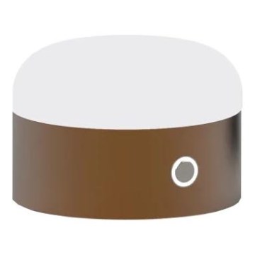 Ideal Lux - LED Stmívatelná dotyková stolní lampa MIGNON LED/5W/5V 1500 mAha pr. 10 cm CRI 90 hnědá