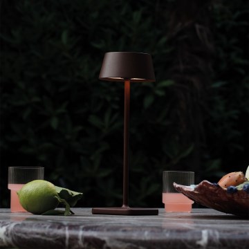 Ideal Lux - LED Stmívatelná dotyková venkovní lampa PURE LED/1,5W/3,7V 2200 mAh CRI 90 IP54 hnědá