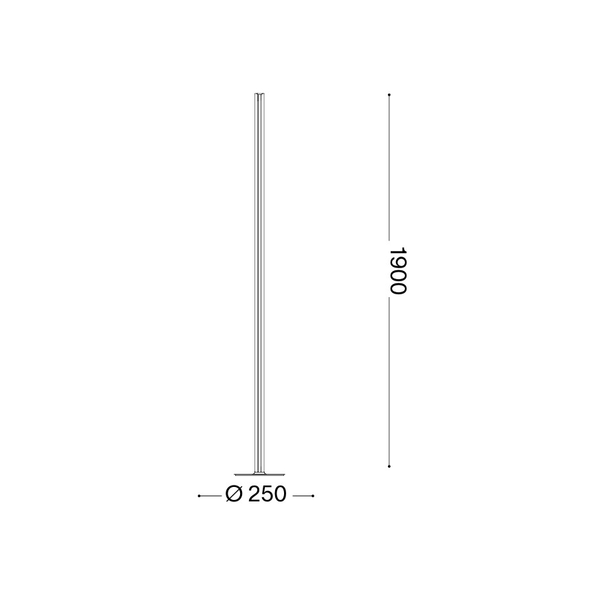 Ideal Lux - LED Stmívatelná stojací lampa DORICA LED/50W/230V CRI 90 antracit
