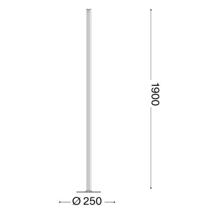 Ideal Lux - LED Stmívatelná stojací lampa DORICA LED/50W/230V CRI 90 bílá