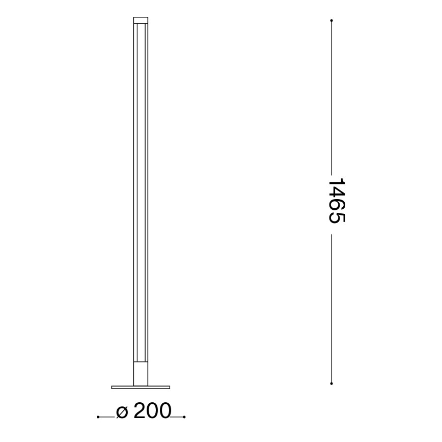 Ideal Lux - LED Stmívatelná stojací lampa YOKO LED/16W/230V CRI 90 bílá