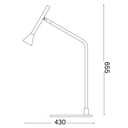 Ideal Lux - LED Stmívatelná dotyková stolní lampa DIESIS LED/6,5W/230V CRI 90 černá
