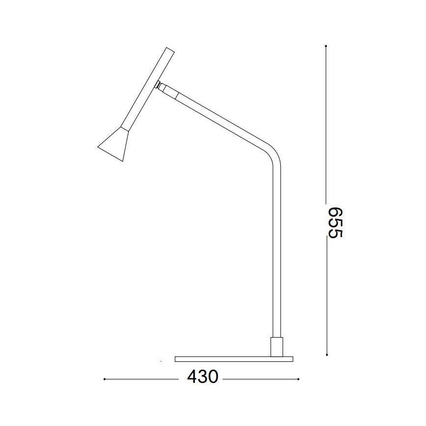 Ideal Lux - LED Stmívatelná dotyková stolní lampa DIESIS LED/6,5W/230V CRI 90 černá