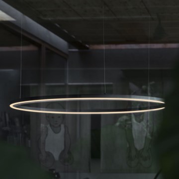 Ideal Lux - LED Stmívatelný lustr na lanku ORACLE SLIM LED/40W/230V 4000K pr. 70 cm CRI 90 černá