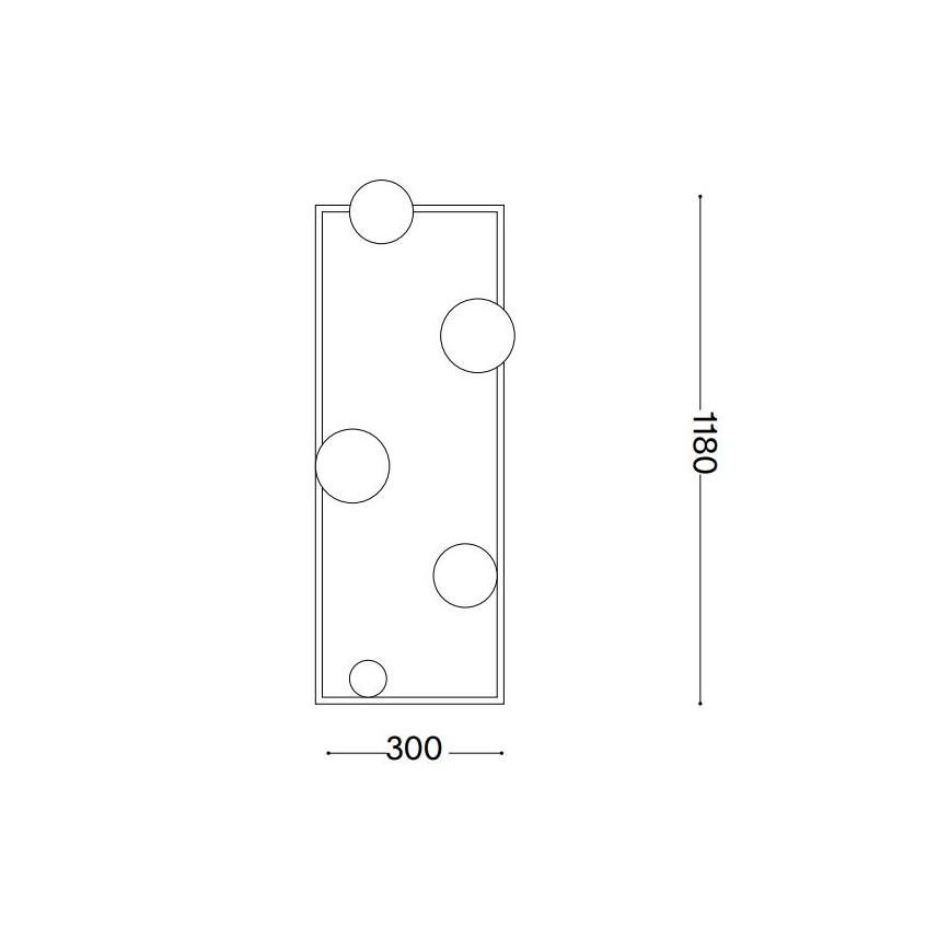 Ideal Lux - LED Stojací lampa ANGOLO 5xG9/3W/230V mosaz