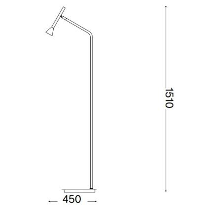 Ideal Lux - LED Stojací lampa DIESIS LED/4,5W/230V CRI 95 černá