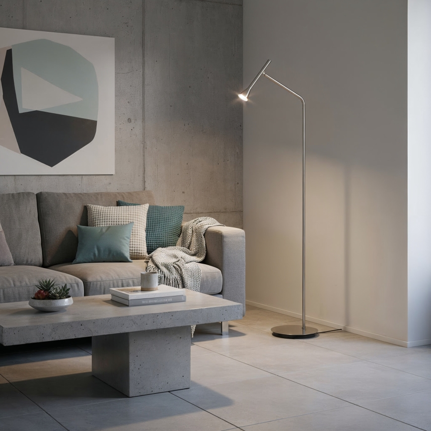 Ideal Lux - LED Stojací lampa DIESIS LED/4,5W/230V CRI 95 matný chrom