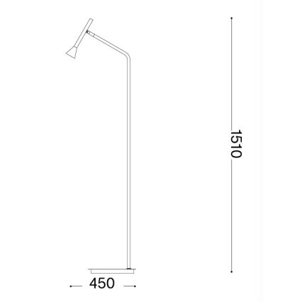Ideal Lux - LED Stojací lampa DIESIS LED/4,5W/230V CRI 95 matný chrom