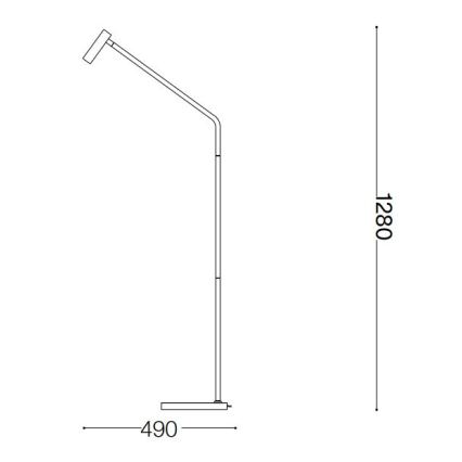 Ideal Lux - LED Stojací lampa EASY LED/3,5W/230V CRI 90 černá