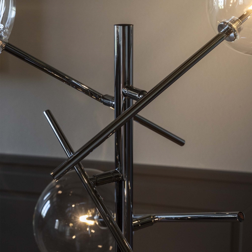 Ideal Lux - LED Stojací lampa EQUINOXE 4xG4/2W/230V lesklý chrom/čirá