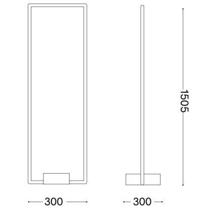 Ideal Lux - LED Stojací lampa FRAME LED/30W/230V černá